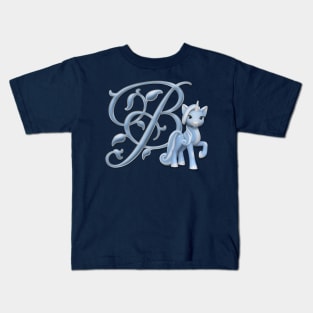 Monogram B Custom Unicorn Kids T-Shirt